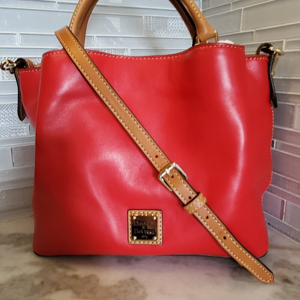 Dooney and Bourke NWOT Brenna Smooth Wexford Leather Red